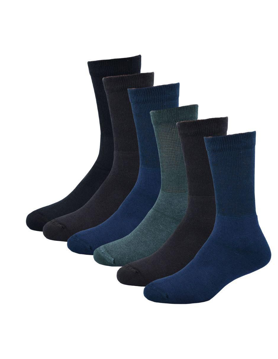 Calcetines diabético de algodón Hombre 6 pares