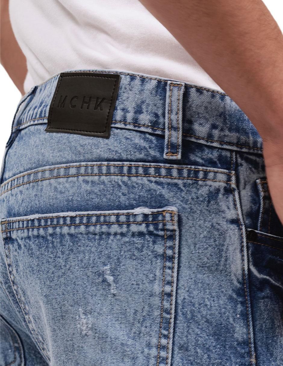 Jeans straight 8019 lavado claro para hombre 3