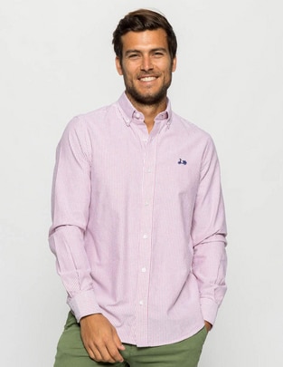 Camisa casual de algodón manga larga para hombre Camisa casual de algodón manga larga para hombre