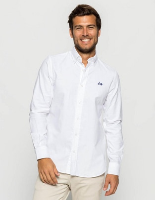 Camisa casual de algodón manga larga para hombre Camisa casual de algodón manga larga para hombre