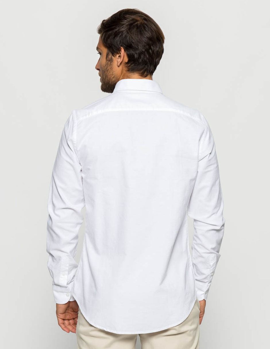 Camisa casual de algodón manga larga para hombre