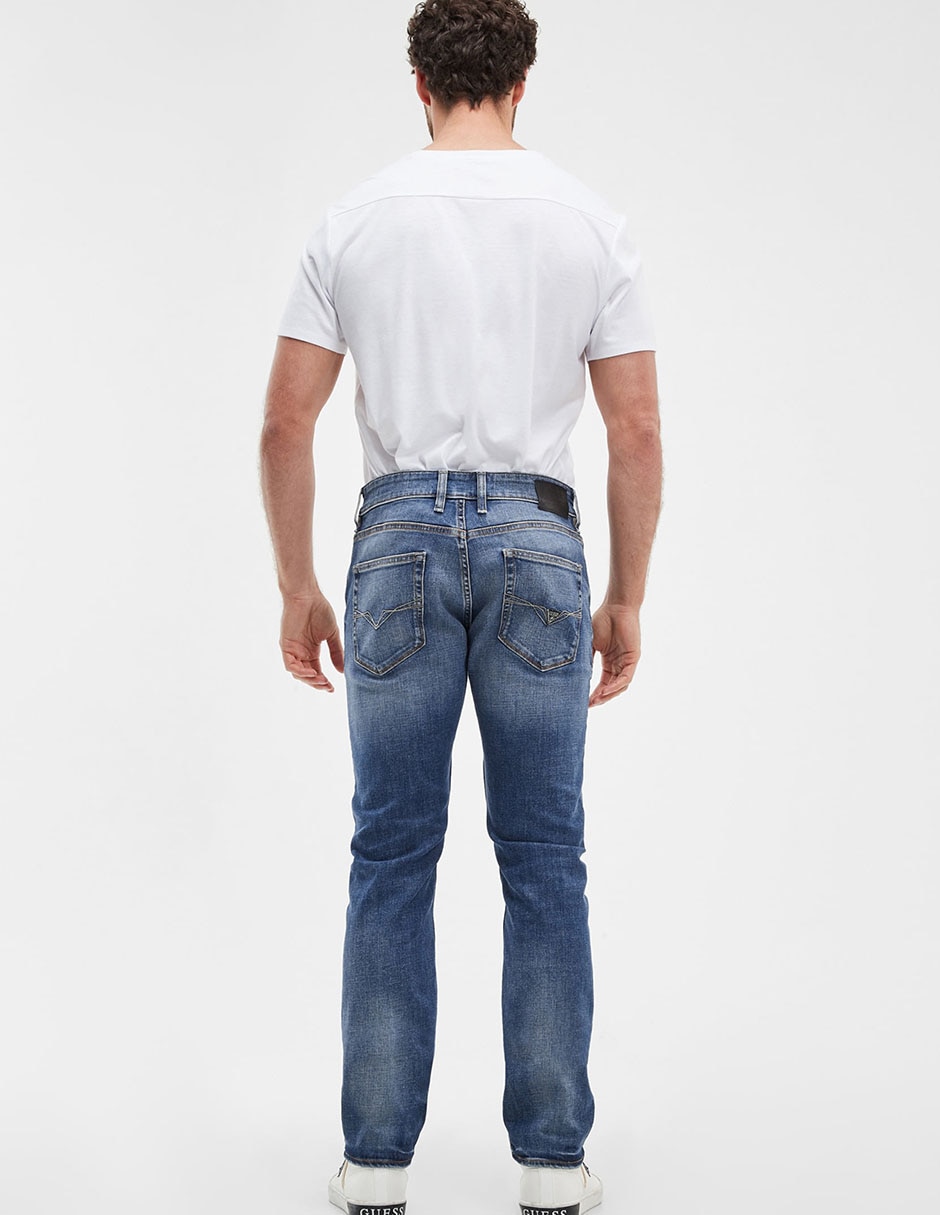 Jeans slim Guess deslavado para hombre