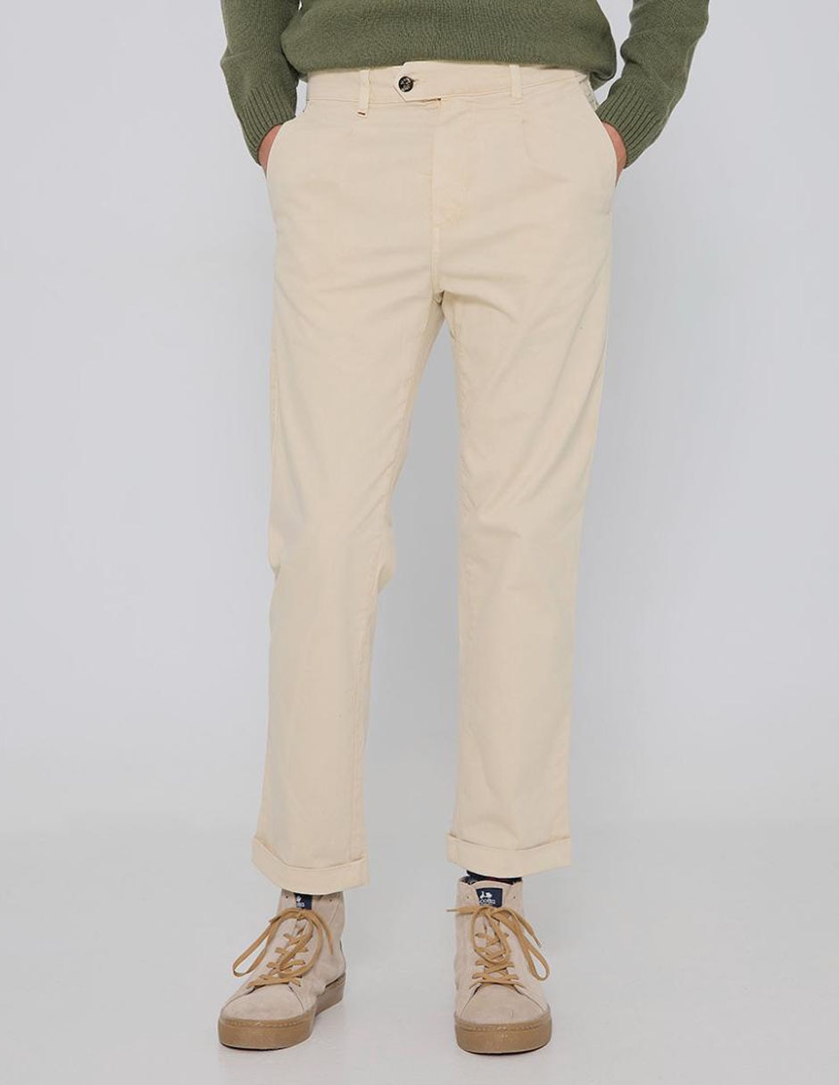 Pantalón chino recto Scotta de algodón para hombre