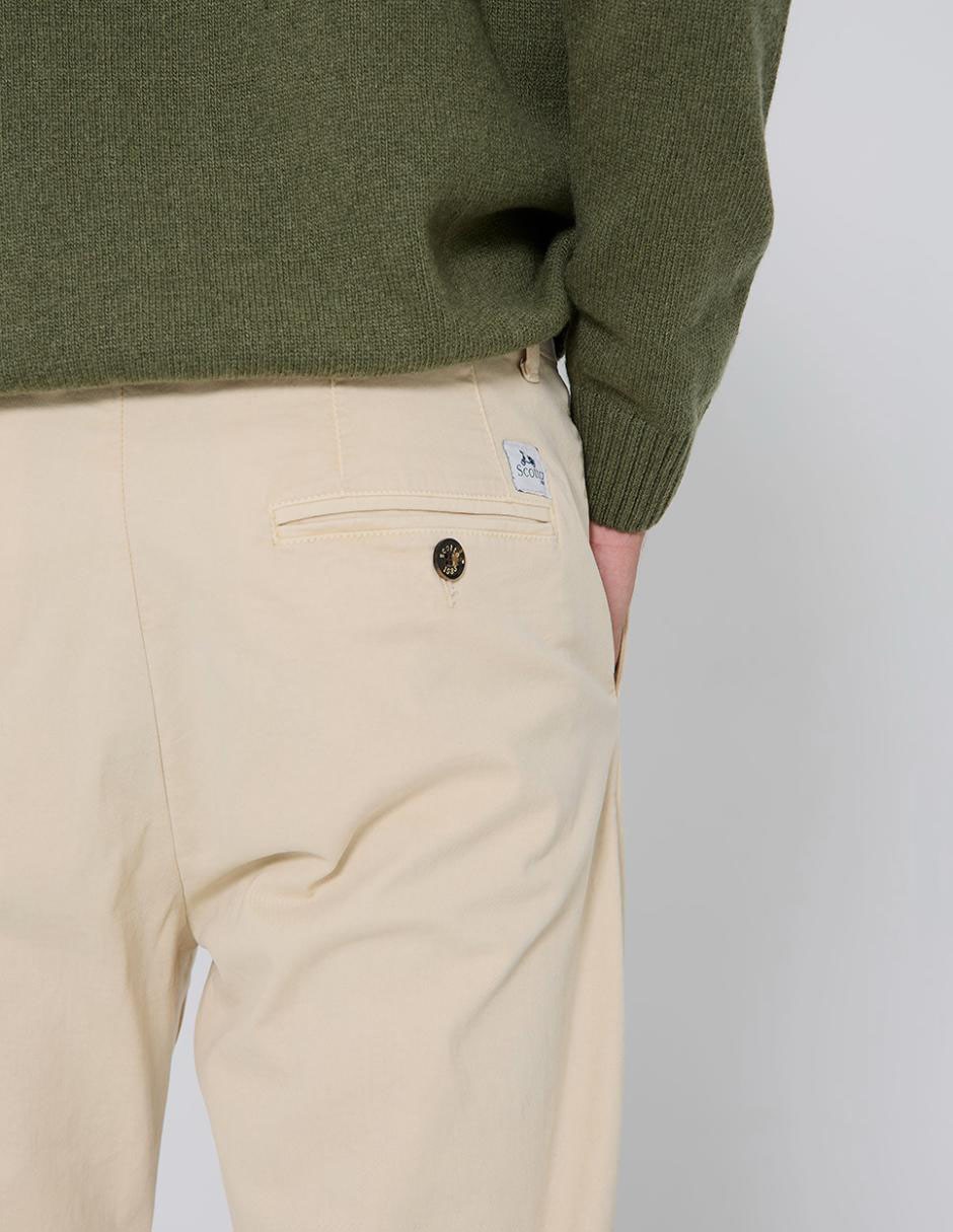 Pantalón chino recto Scotta de algodón para hombre