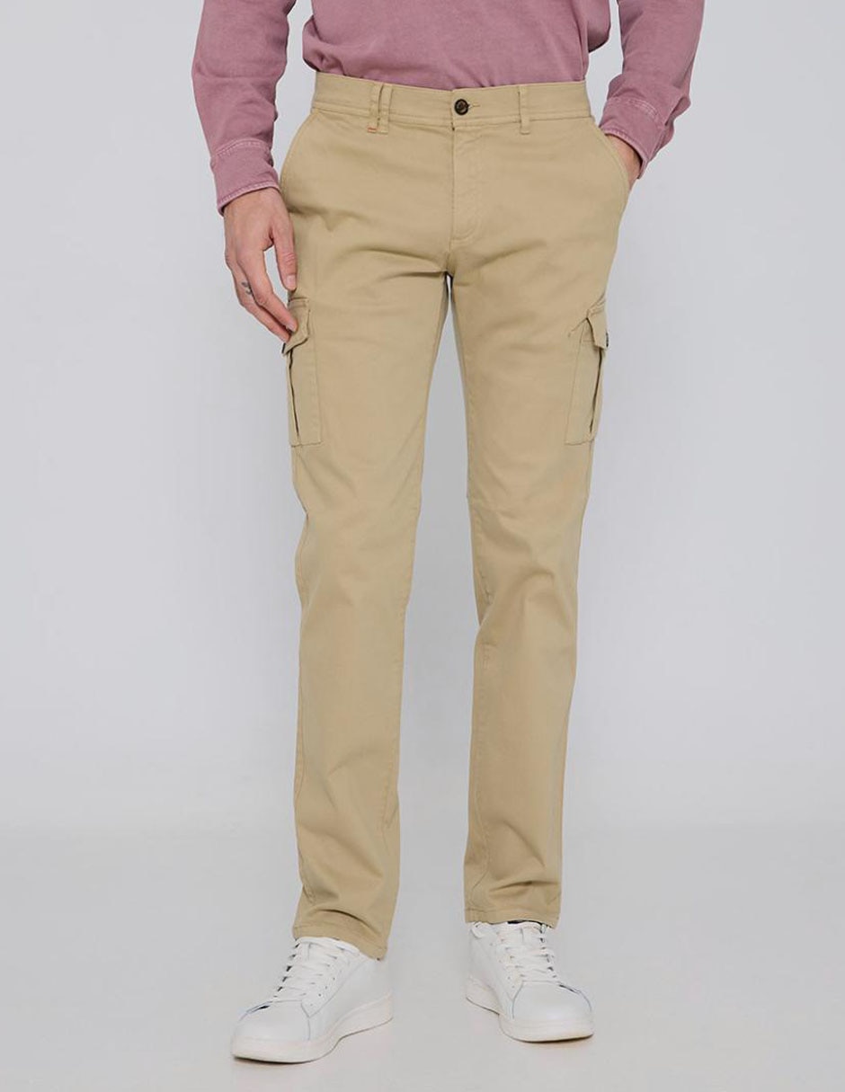 Pantalón cargo recto de algodón para hombre 1