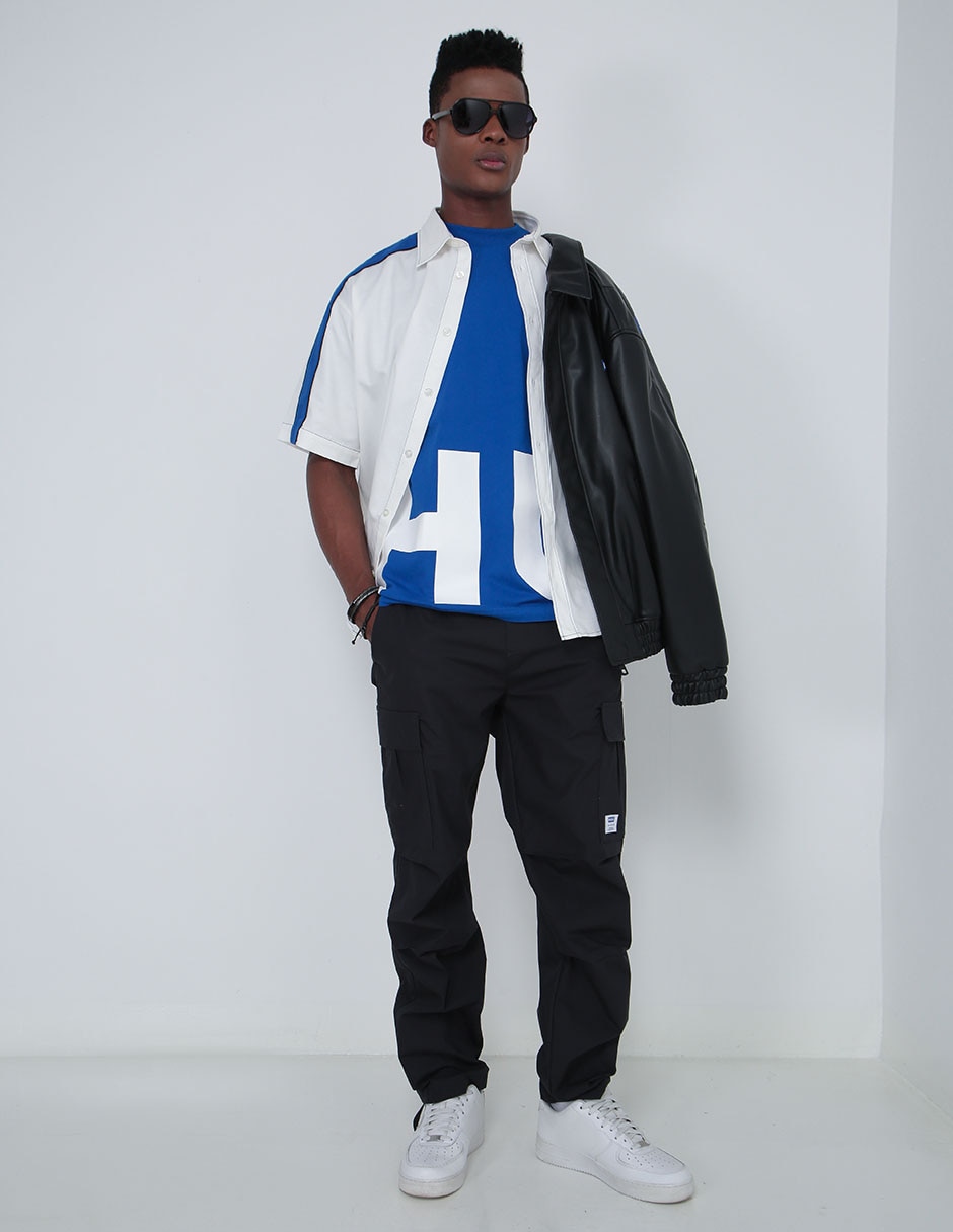 Pants regular con jareta para hombre