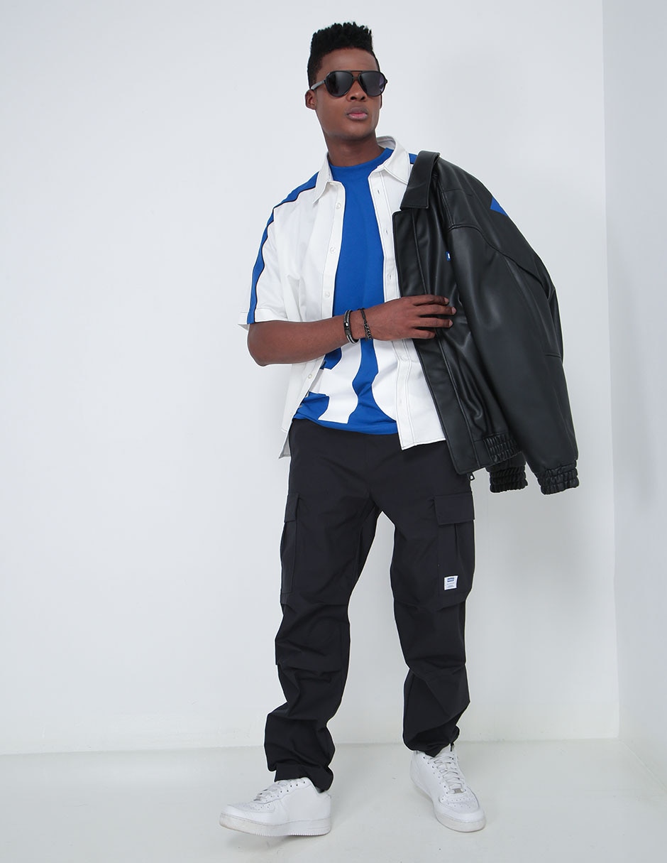 Pants regular con jareta para hombre