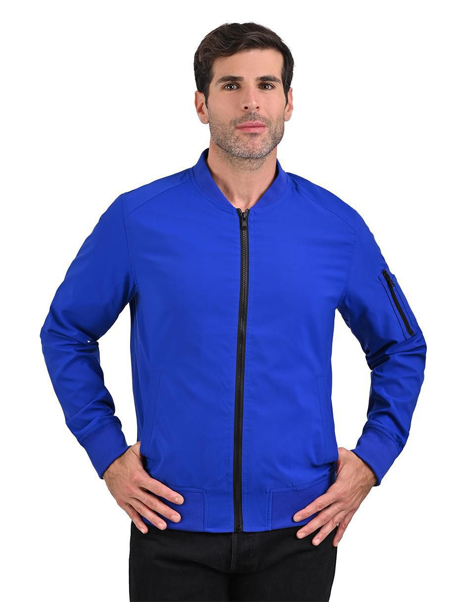 Chamarra casual con bolsillos para hombre