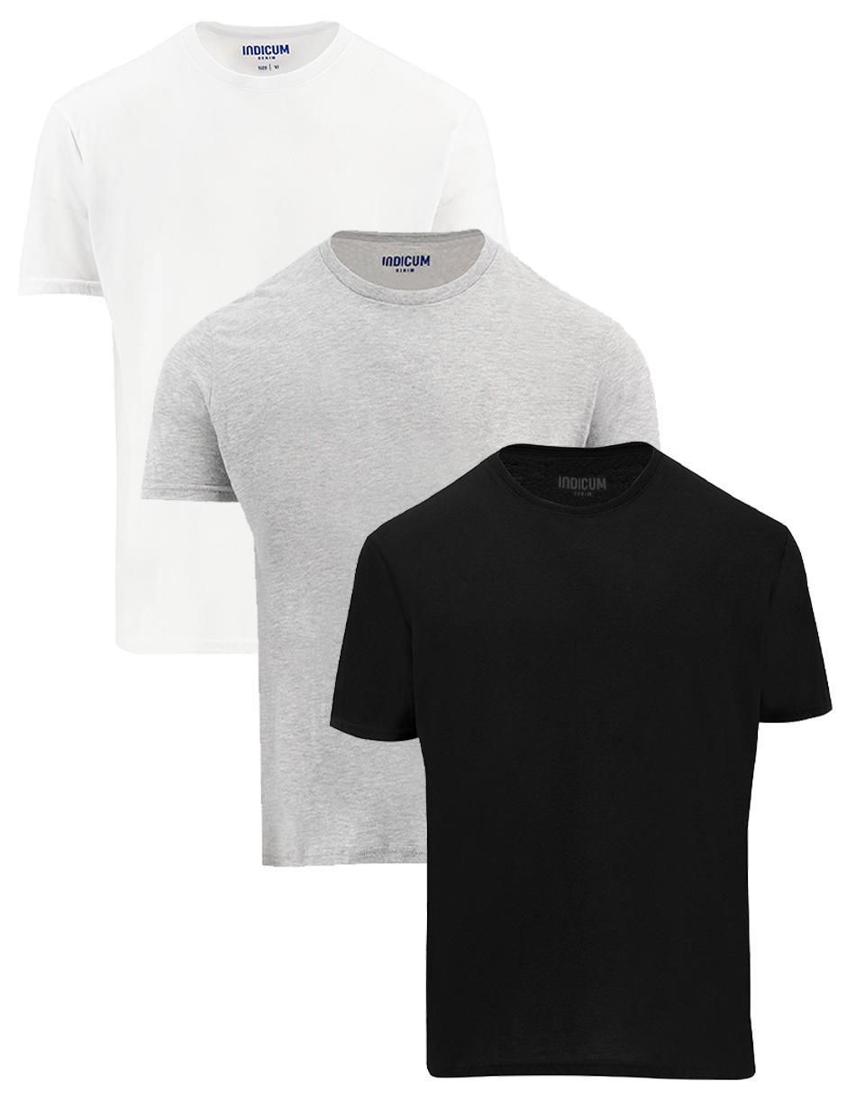 Set playera Básicos cuello redondo para hombre Set playera Básicos cuello redondo para hombre