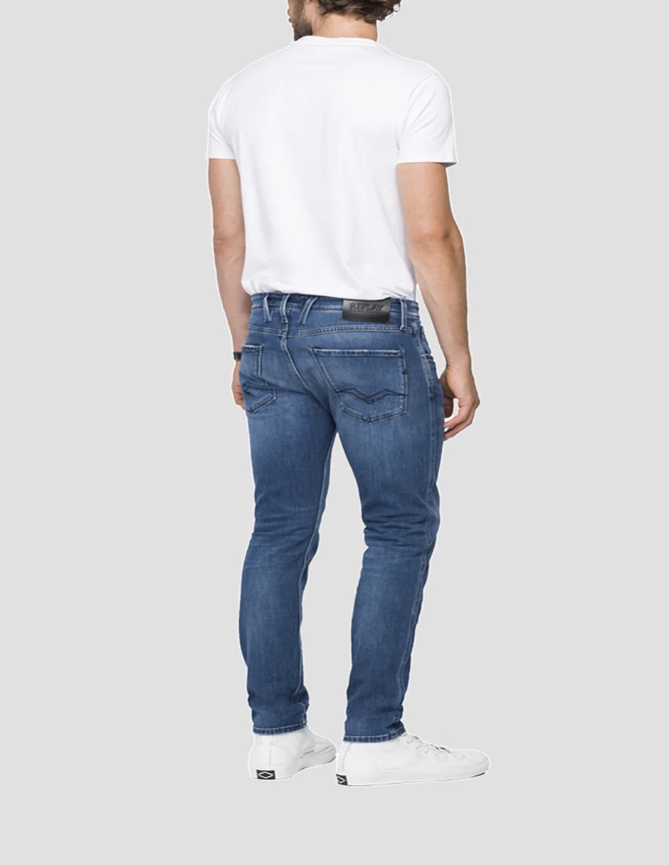 Jeans slim lavado claro para hombre 2