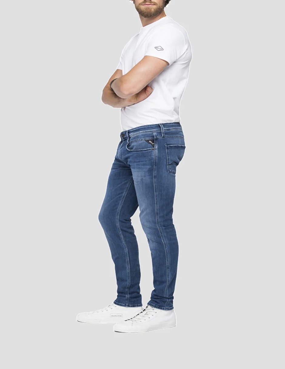 Jeans slim lavado claro para hombre 3