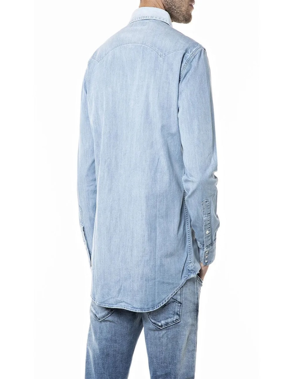 Camisa casual de algodón manga larga para hombre 3
