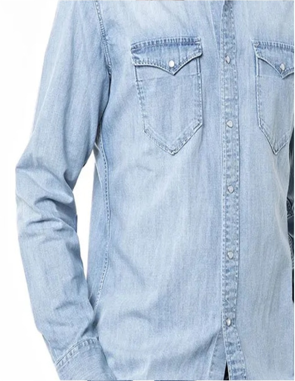 Camisa casual de algodón manga larga para hombre 2