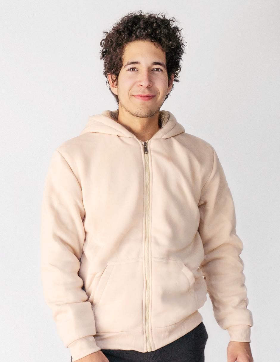 Chamarra casual con capucha para hombre