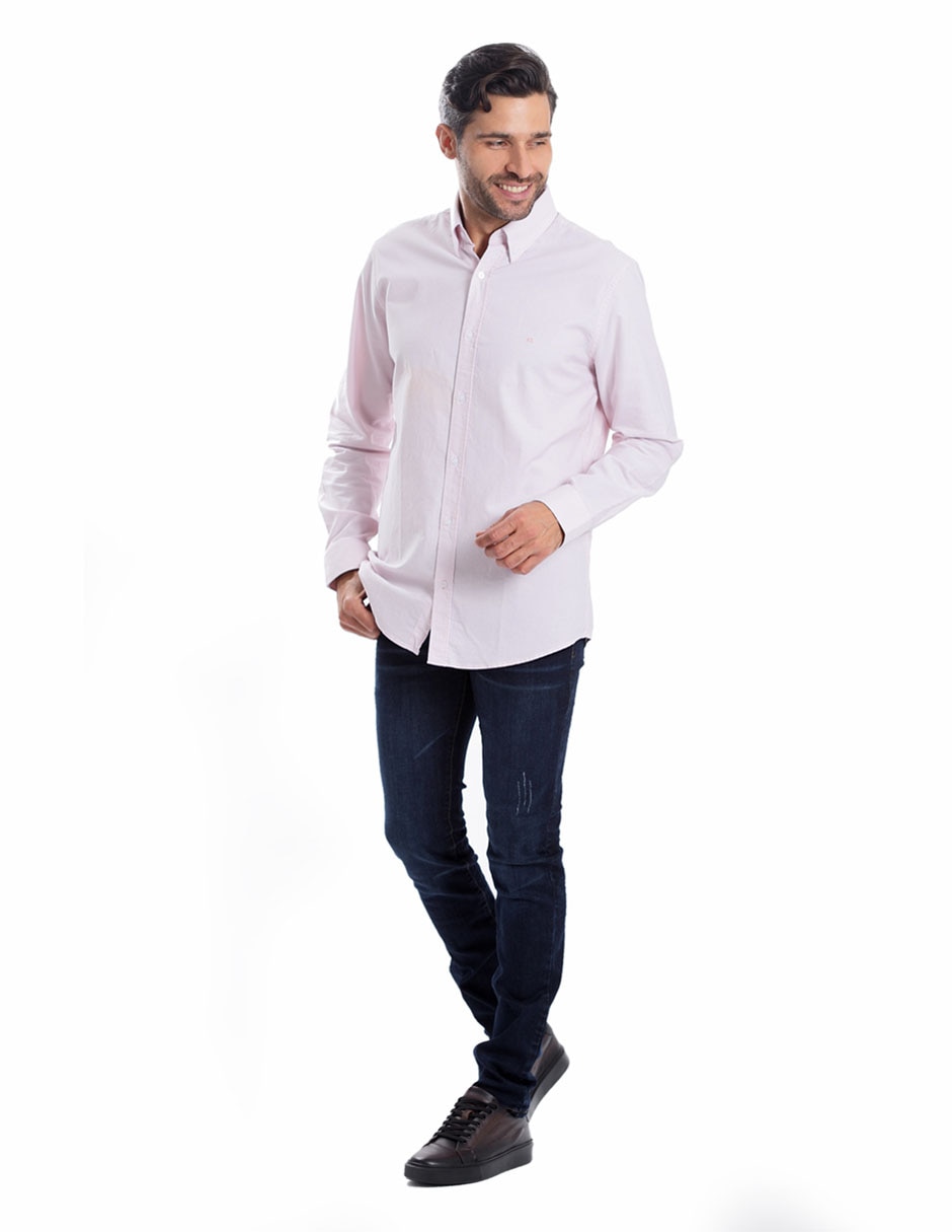 Camisa casual manga larga para hombre 9