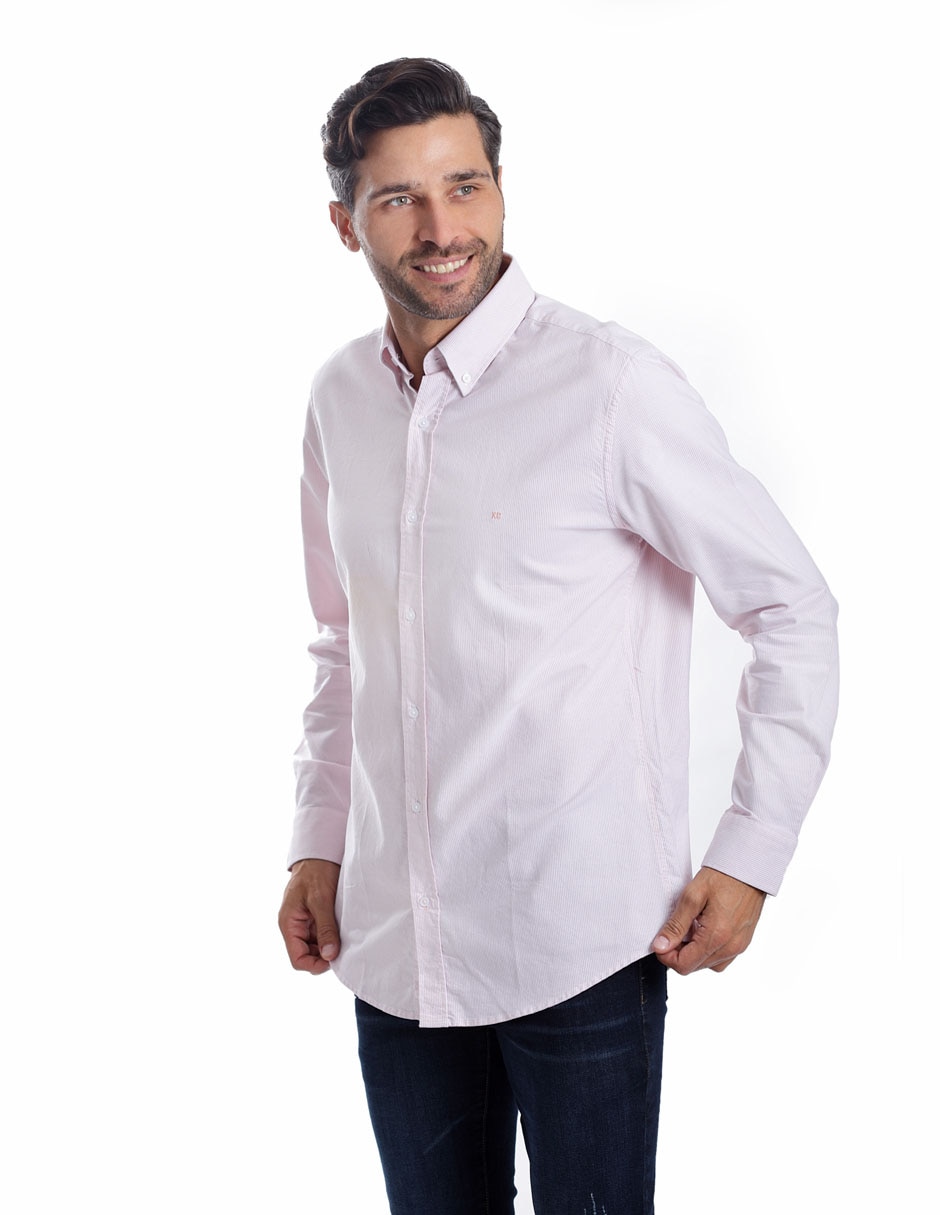 Camisa casual manga larga para hombre 8