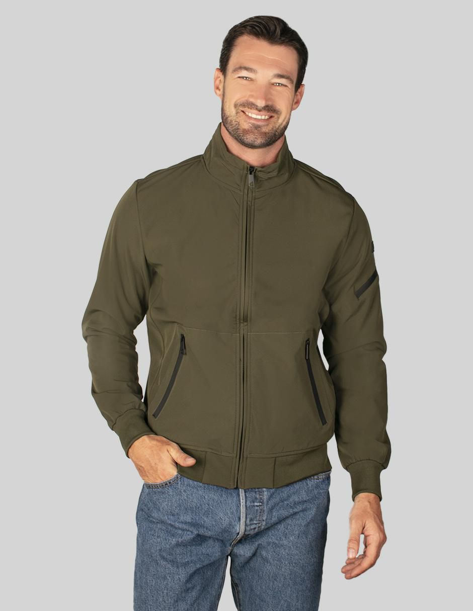 Chamarra bomber impermeable con bolsillos para hombre 1
