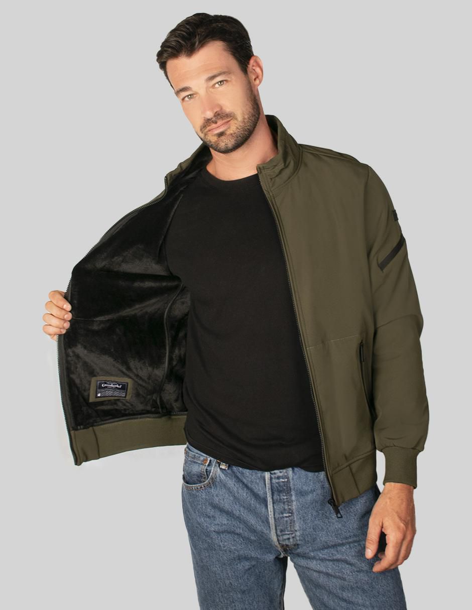 Chamarra bomber impermeable con bolsillos para hombre 5