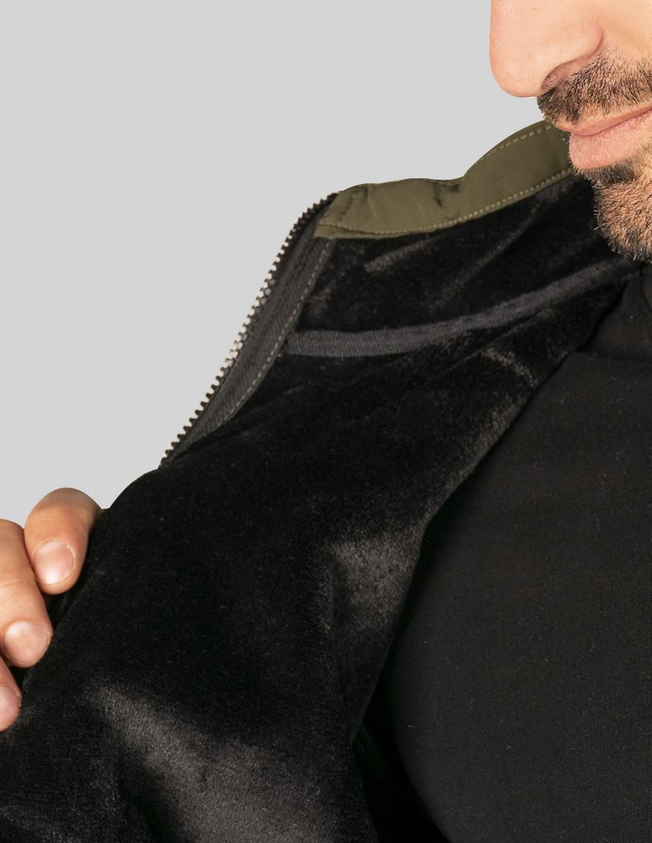 Chamarra bomber impermeable con bolsillos para hombre 4