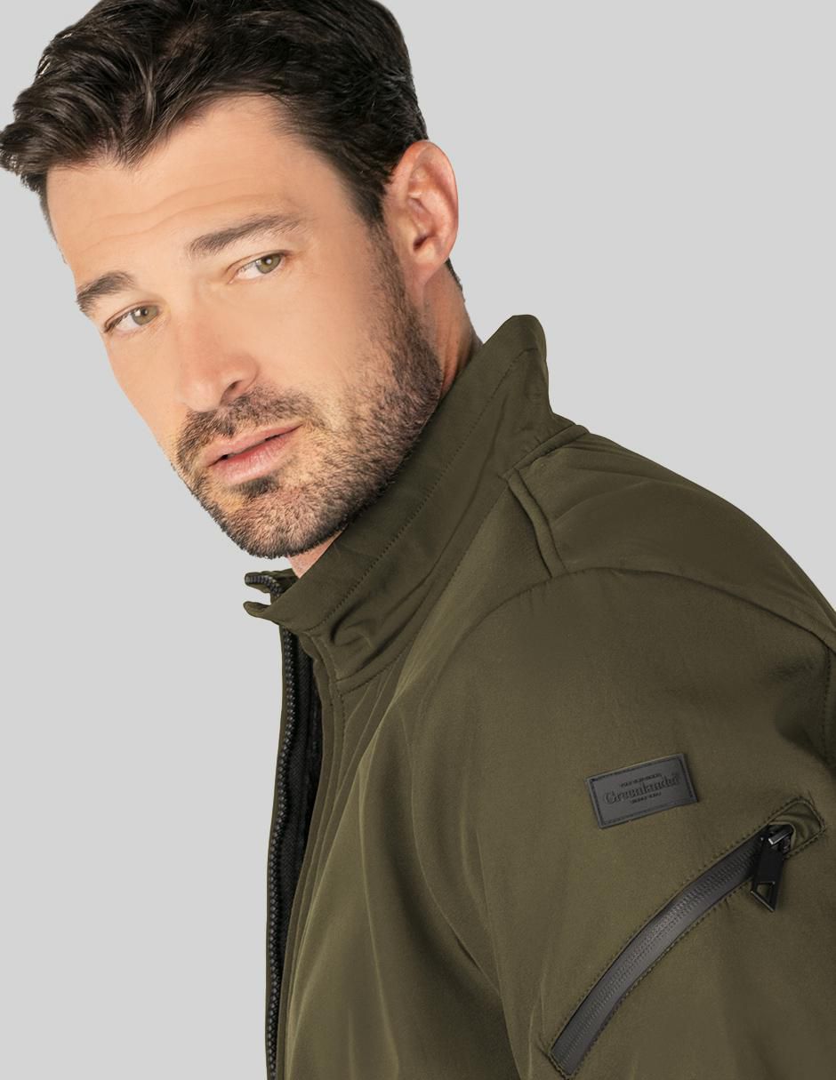 Chamarra bomber impermeable con bolsillos para hombre 2