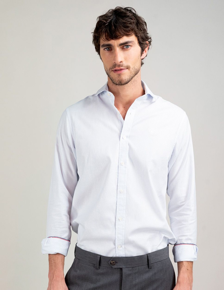 Camisa casual de algodón manga larga para hombre 6