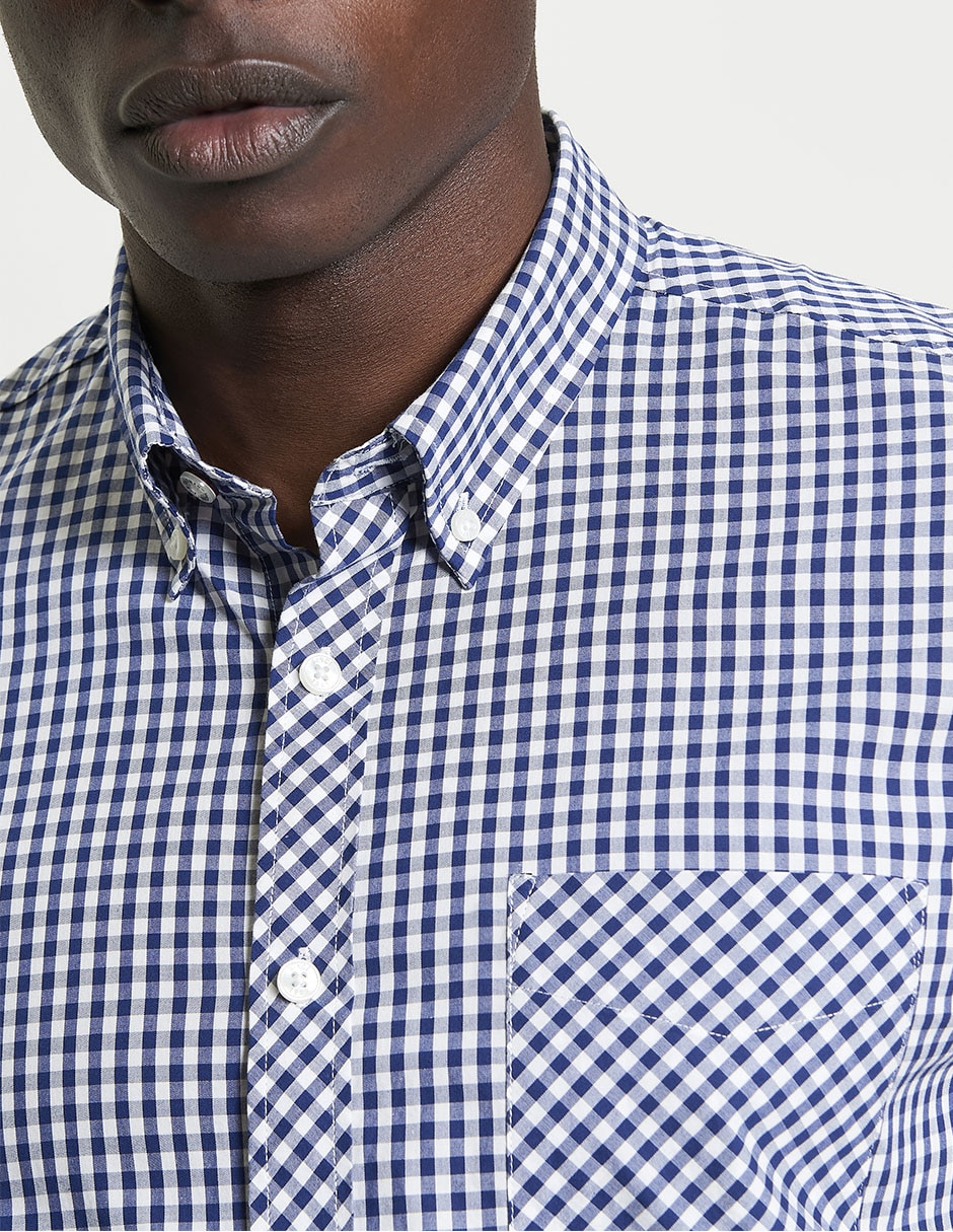 Camisa business casual de algodón manga larga para hombre 3