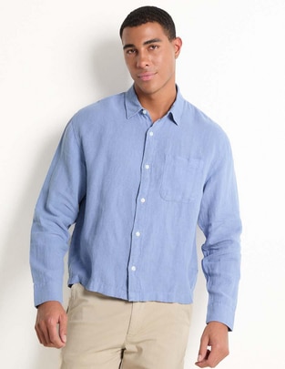 Camisa casual Abercrombie & Fitch de algodón manga larga para hombre