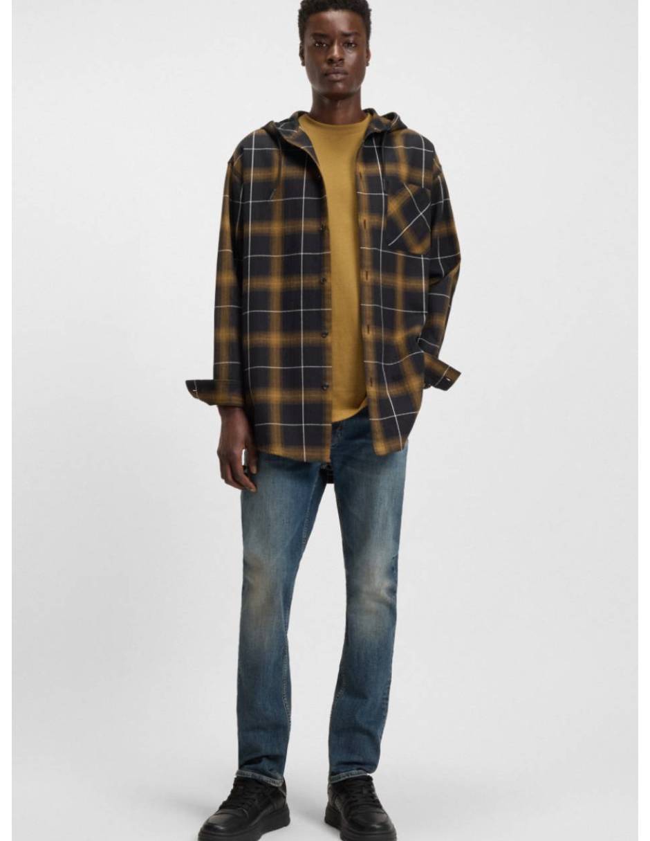 Jeans straight lavado medio para hombre 3