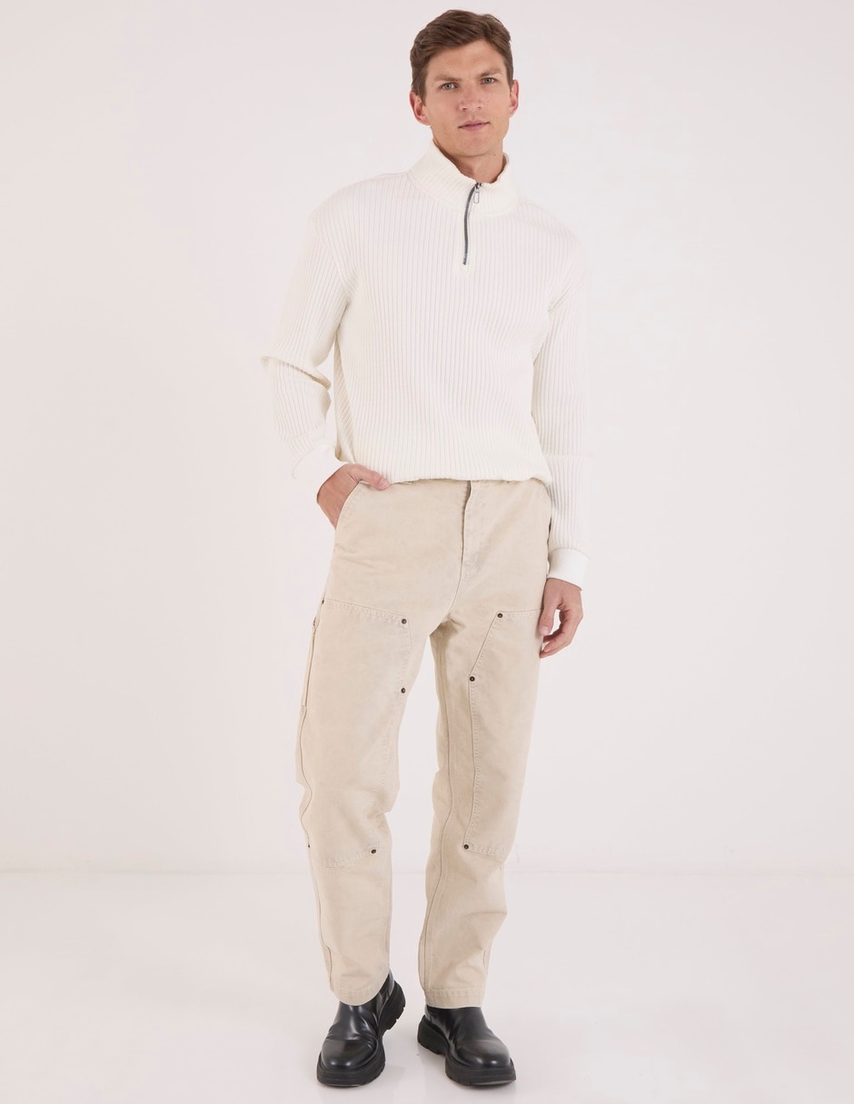 Pants con botón para hombre 4