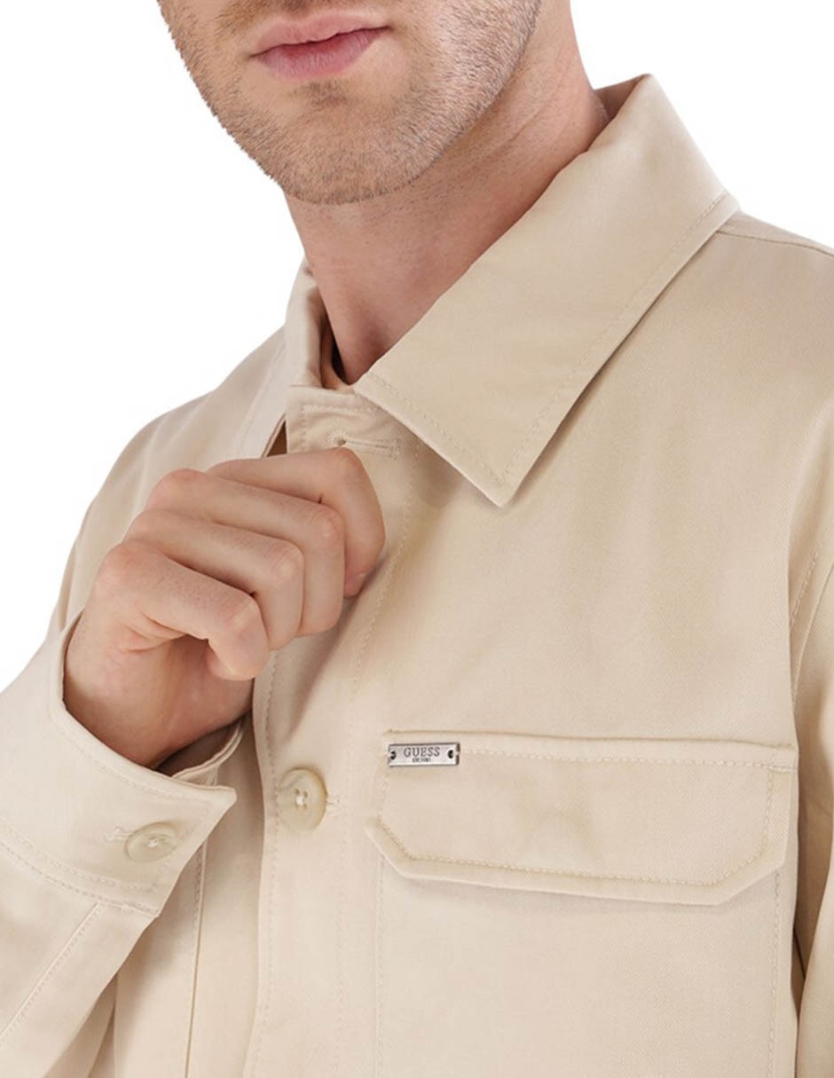 Sobrecamisa casual manga larga para hombre 3