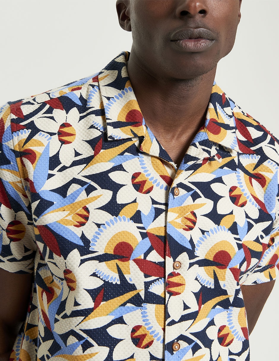 Camisa casual de algodón manga corta para hombre 3