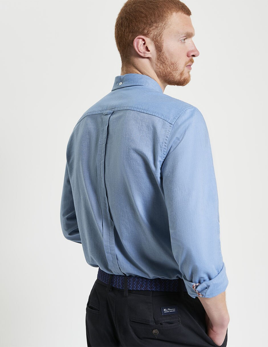Camisa business casual de algodón manga larga para hombre 2