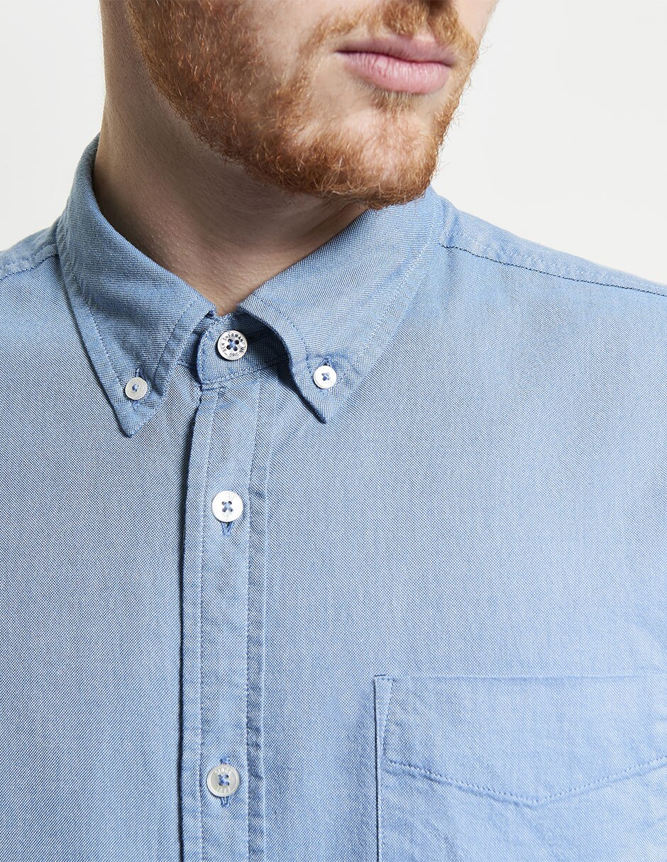 Camisa business casual de algodón manga larga para hombre 3