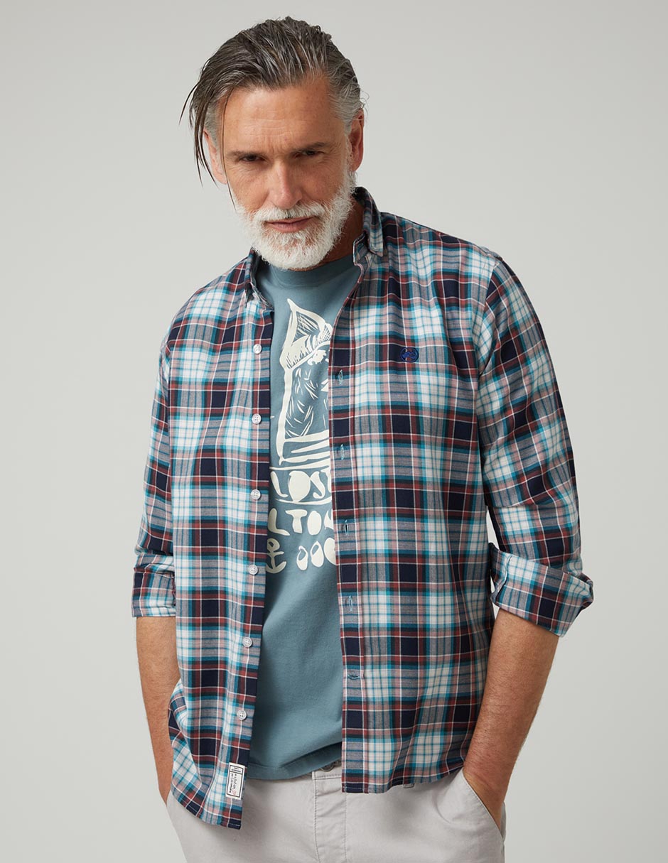 Camisa casual Altonadock de algodón manga larga para hombre
