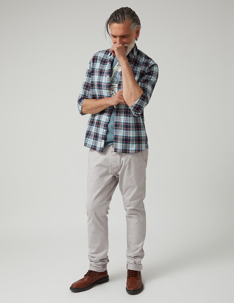 Camisa casual Altonadock de algodón manga larga para hombre