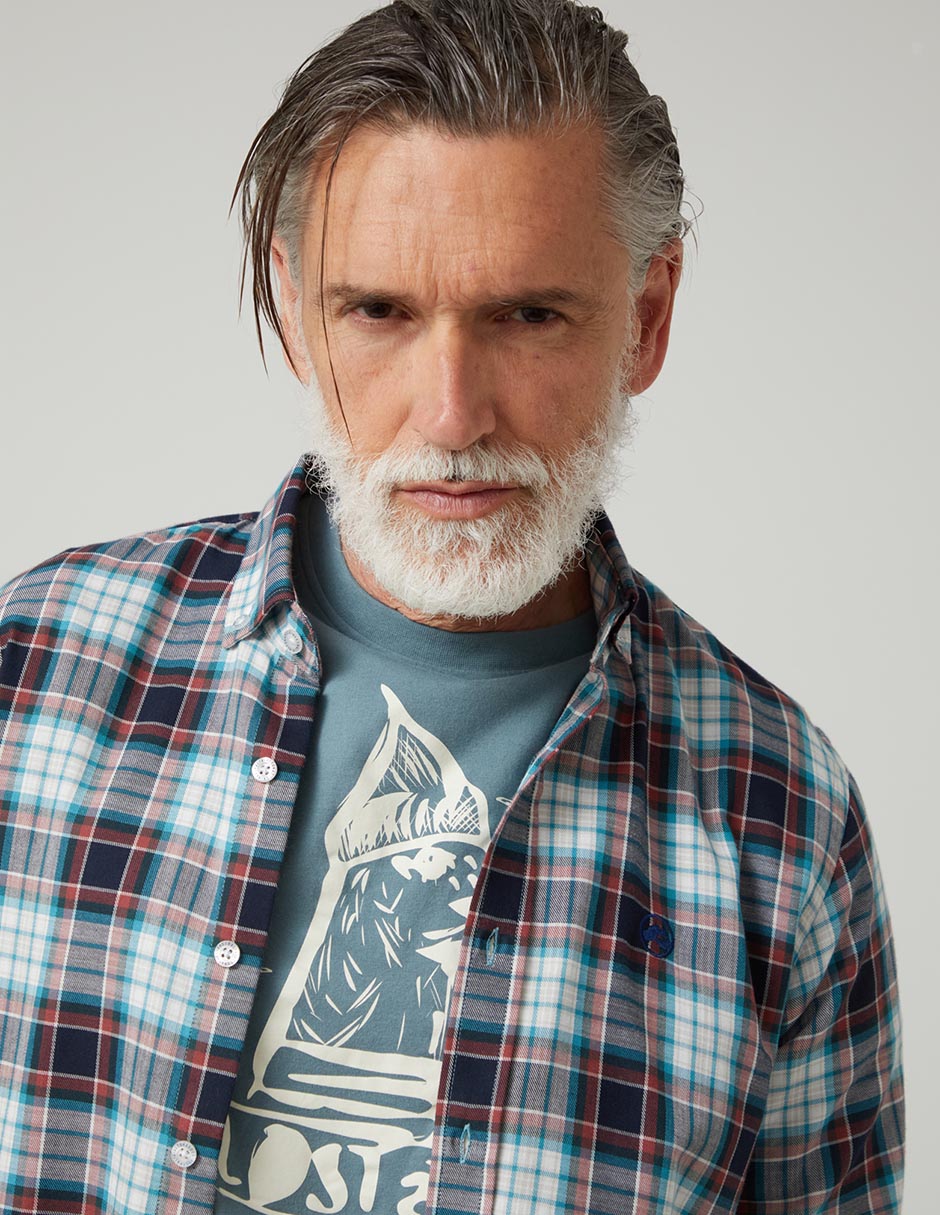 Camisa casual Altonadock de algodón manga larga para hombre