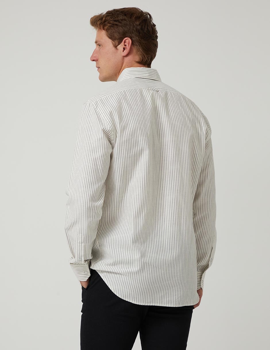 Camisa casual Altonadock manga larga para hombre