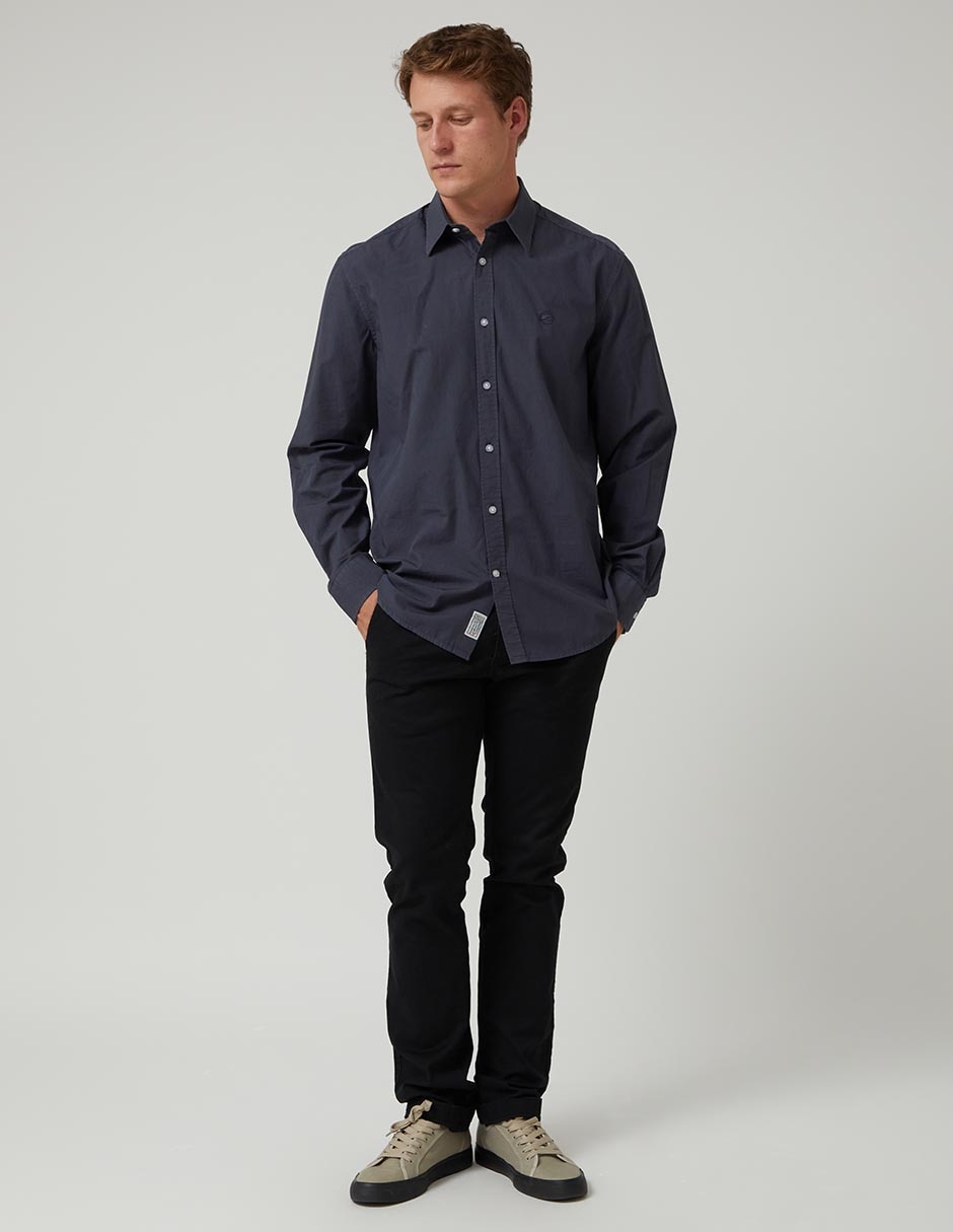 Camisa casual Altonadock de algodón manga larga para hombre