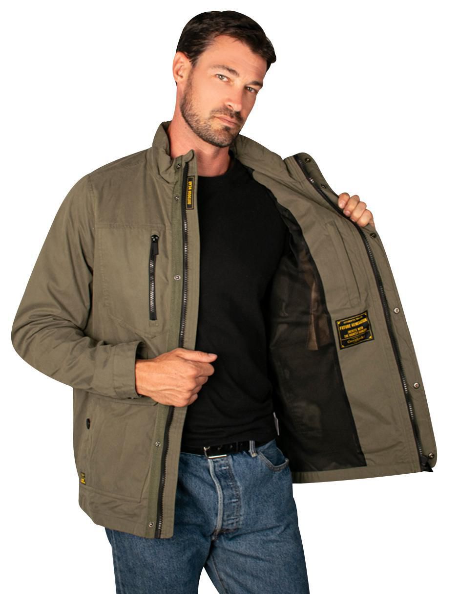 Chamarra cazadora impermeable con bolsillos para hombre 5