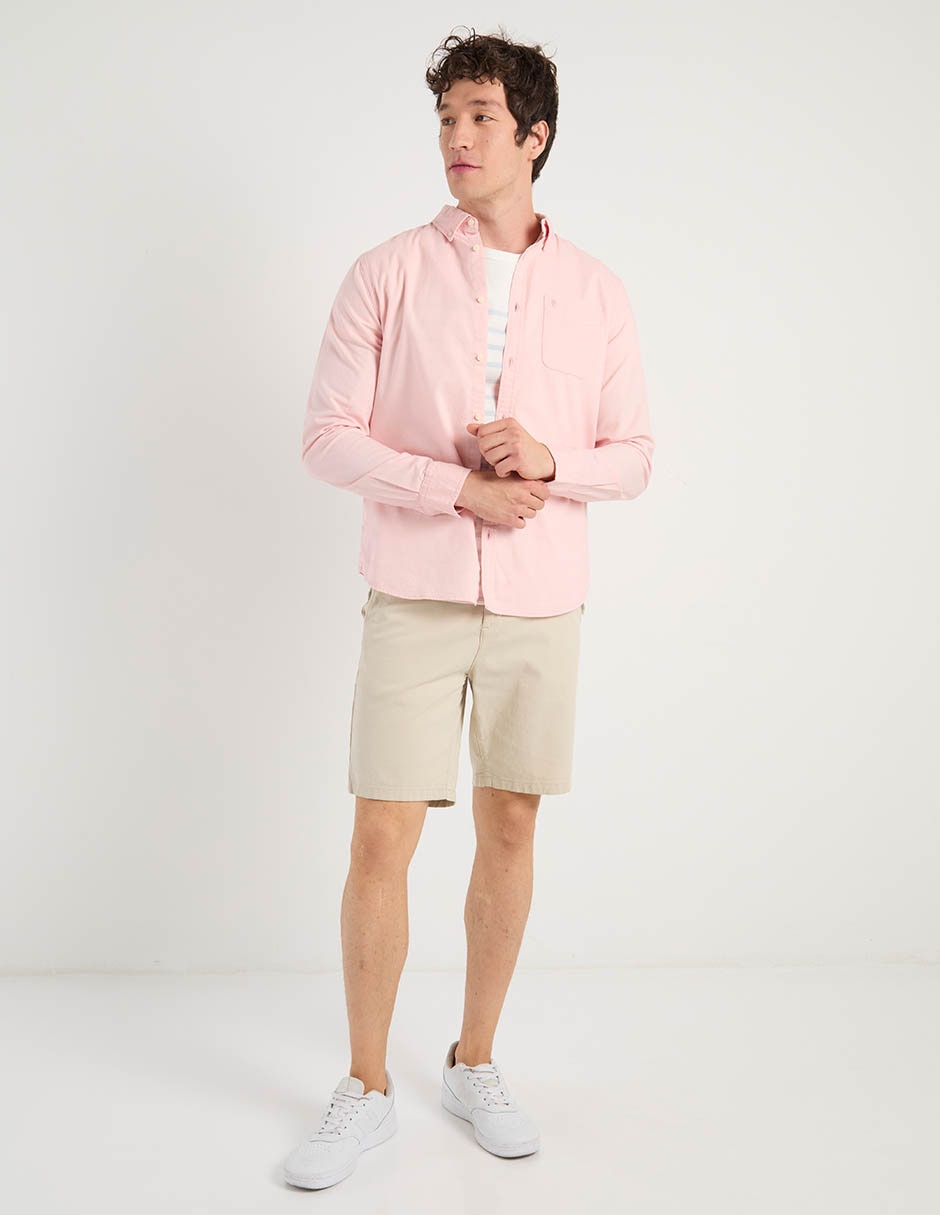 Camisa casual de algodón manga larga para hombre 5