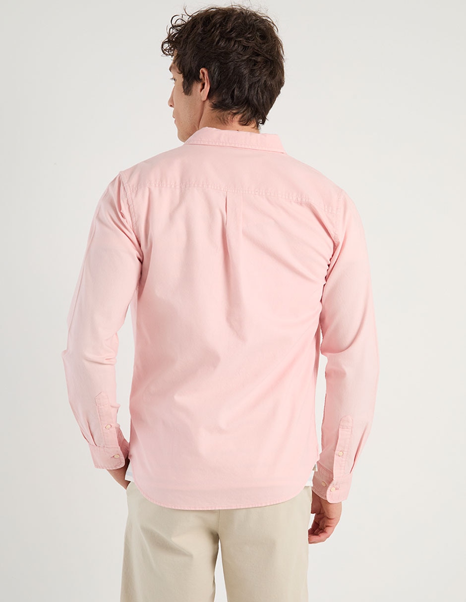 Camisa casual de algodón manga larga para hombre 6