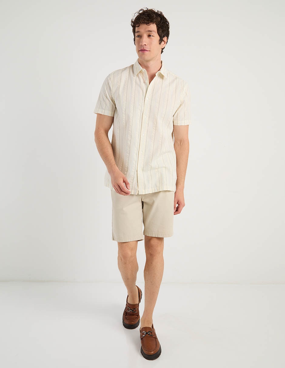 Camisa casual de algodón manga corta para hombre 5