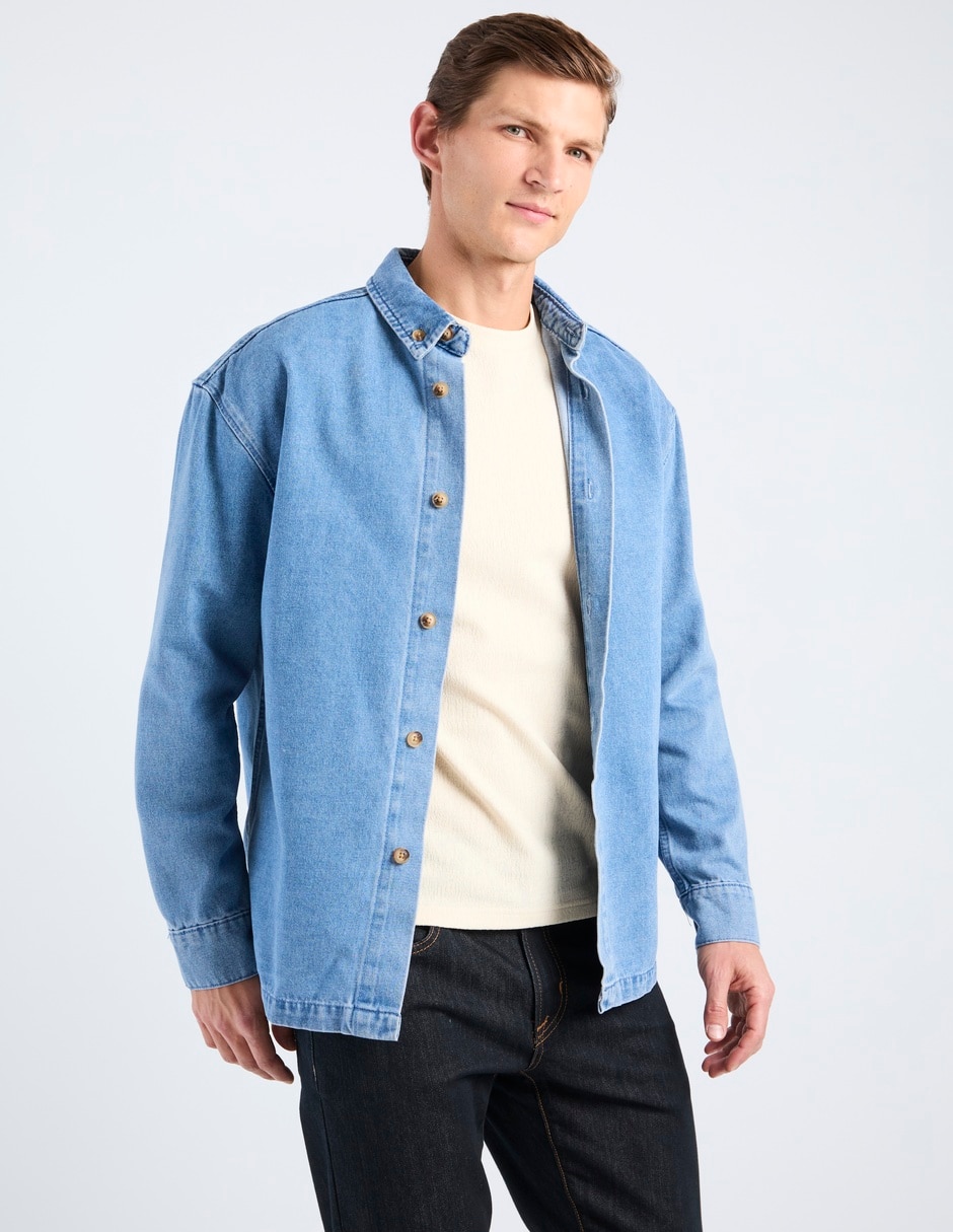 Sobrecamisa formal de algodón manga larga para hombre Sobrecamisa formal de algodón manga larga para hombre