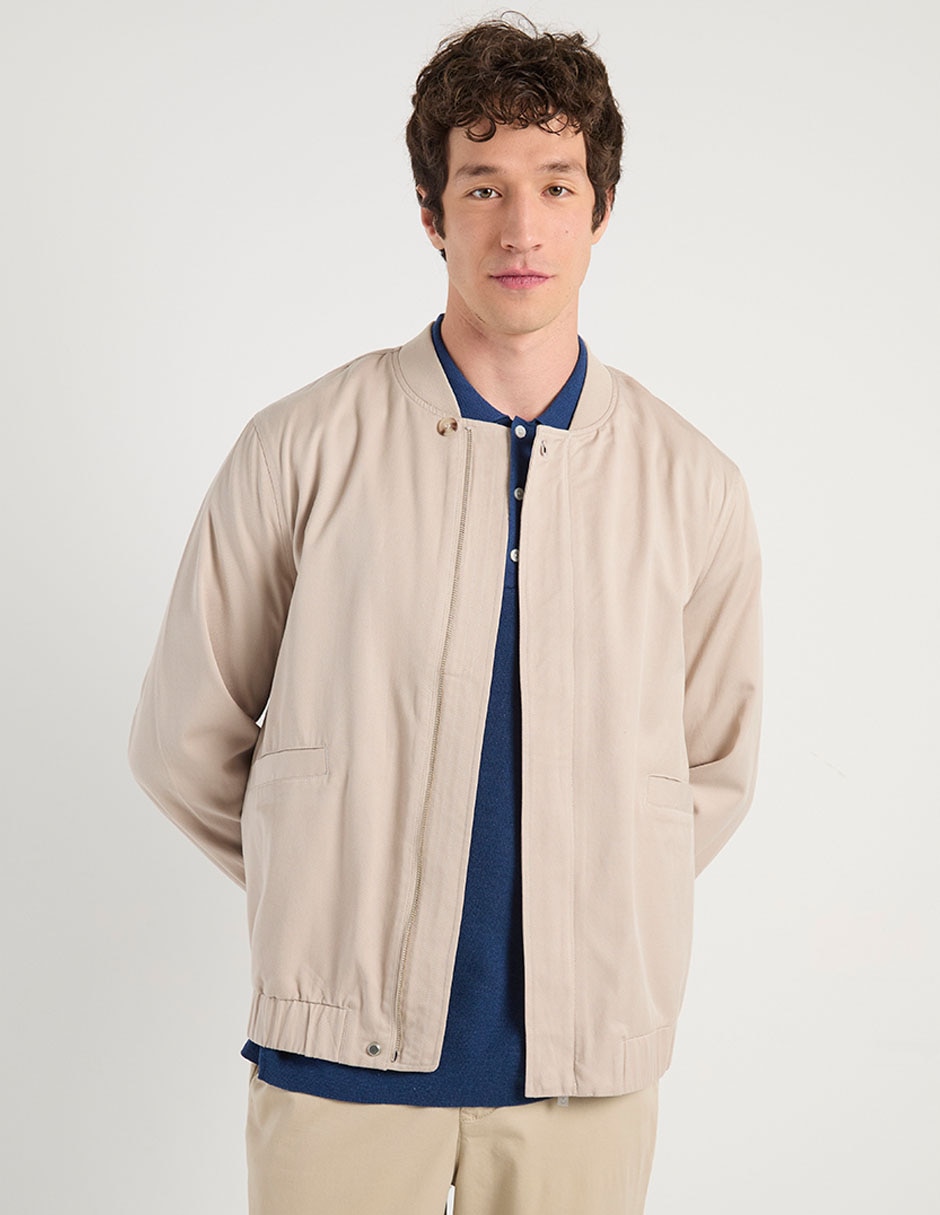 Chamarra bomber con bolsillos para hombre Chamarra bomber con bolsillos para hombre
