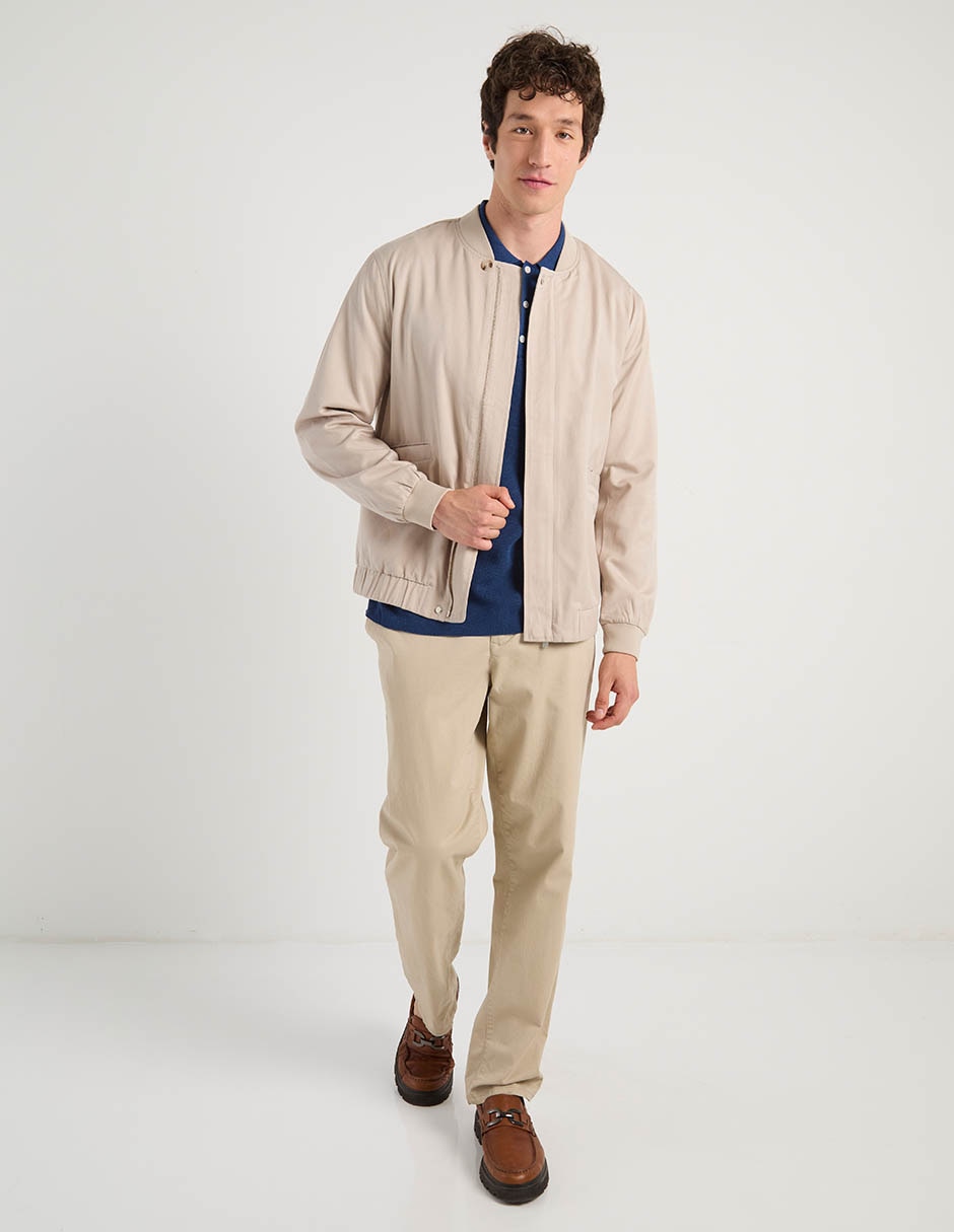 Chamarra bomber con bolsillos para hombre 2