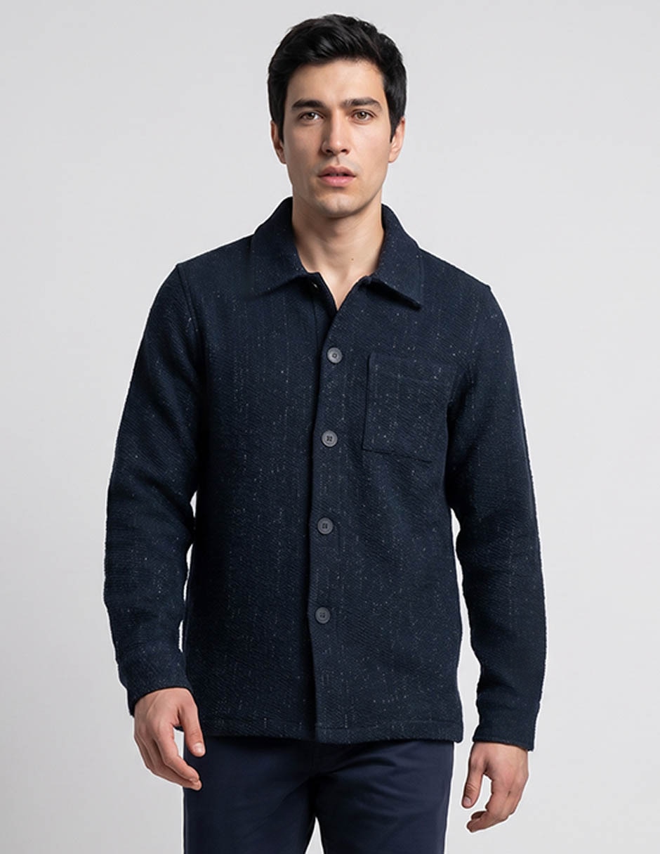 Sobrecamisa formal de algodón manga larga para hombre Sobrecamisa formal de algodón manga larga para hombre