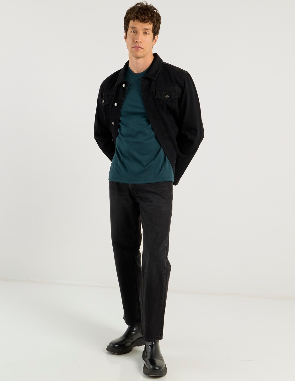 Jeans straight Abercrombie & Fitch lavado obscuro para hombre