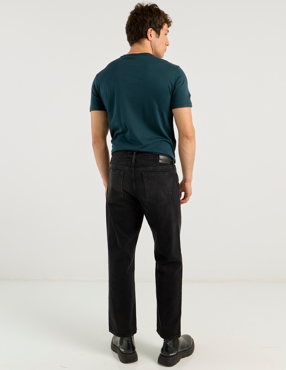 Jeans straight Abercrombie & Fitch lavado obscuro para hombre