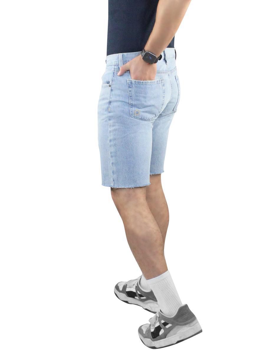 Bermuda de mezclilla para hombre