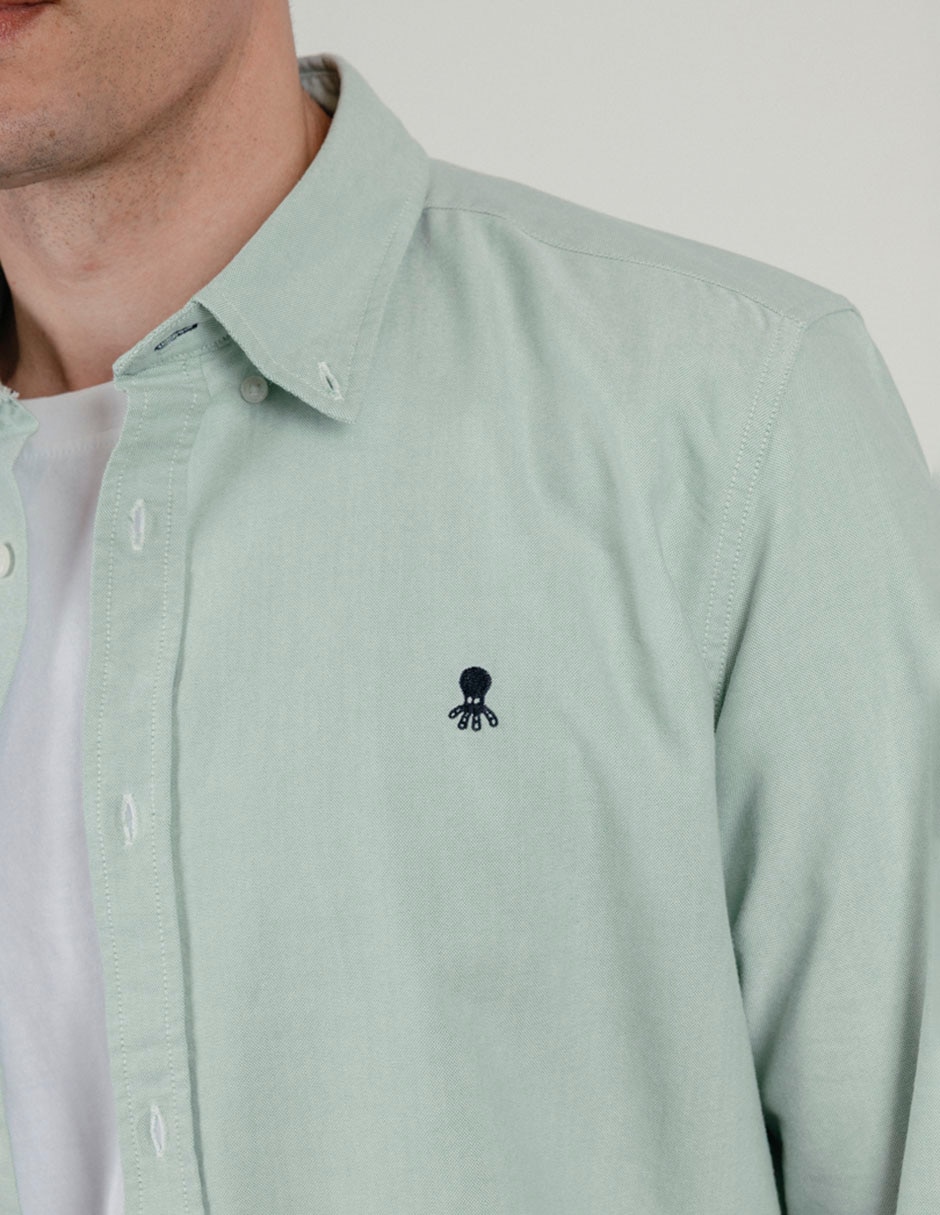 Camisa casual de algodón manga larga para hombre 3